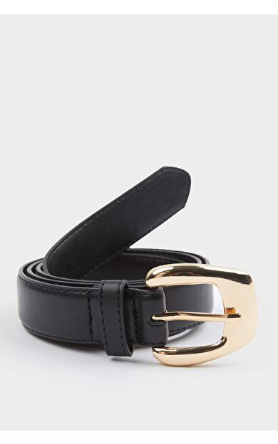 DeFacto Kadın Büyük Toka Suni Deri Jean Kemeri