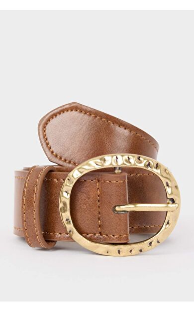 Kadın Büyük Toka Suni Deri Jean Kemeri