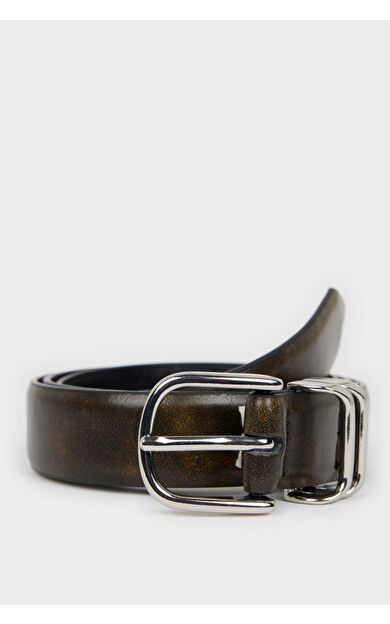 Kadın Oval Toka Suni Deri Jean Kemeri F3284AXNSBN66