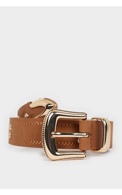 Kadın Suni Deri Jean Kemeri F3287AXNSBN64