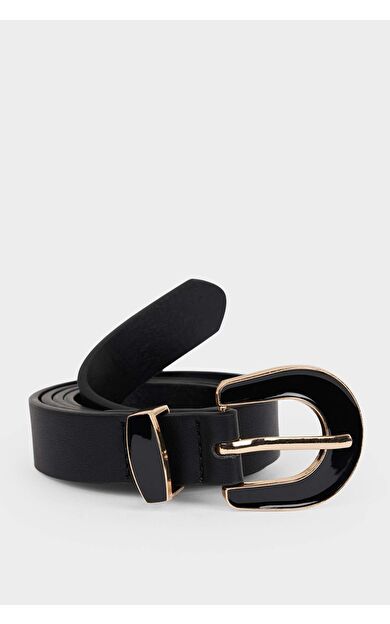 Kadın Büyük Toka Suni Deri Günlük Kemer