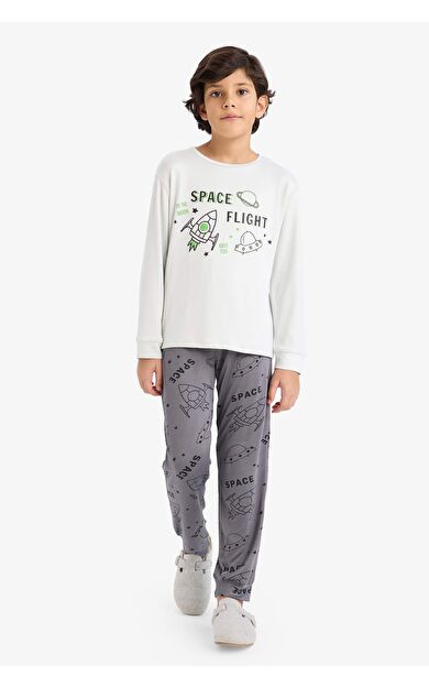 Erkek Çocuk Regular Fit Termal 2'li Pijama Takımı