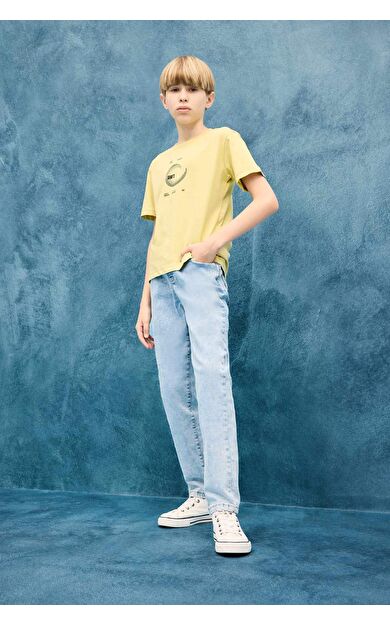 DeFacto Erkek Çocuk Balloon Fit Düz Paça Jean Pantolon
