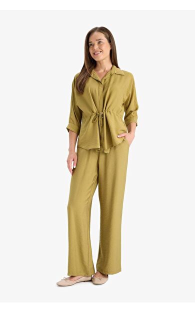 DeFacto Straight Wide Cep Detaylı Geniş Paça Pantolon