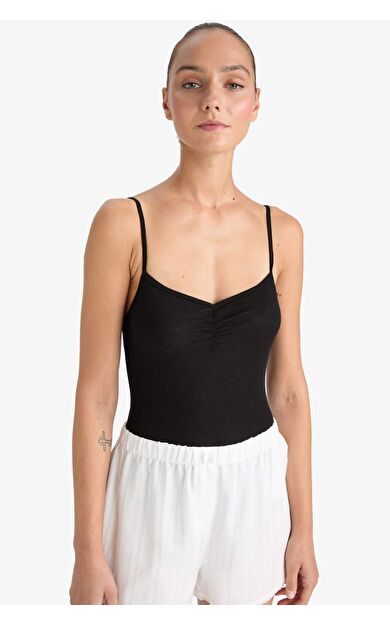 Ribana İnce Askılı Çıtçıtlı Body-Fall in Love