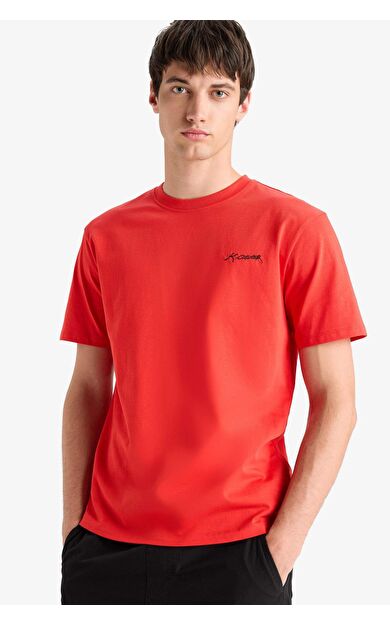 DeFacto Regular Fit Bisiklet Yaka Baskılı Kısa Kollu Tişört F3569AX25SMRD172