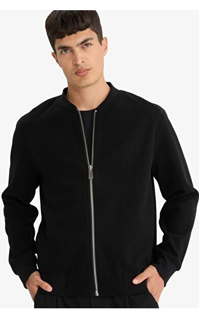 Relax Fit Kolej Yaka Bomber Hırka