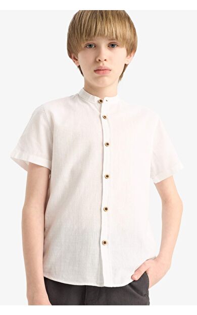 Erkek Çocuk Regular Fit Hakim Yaka Uzun Kollu Gömlek