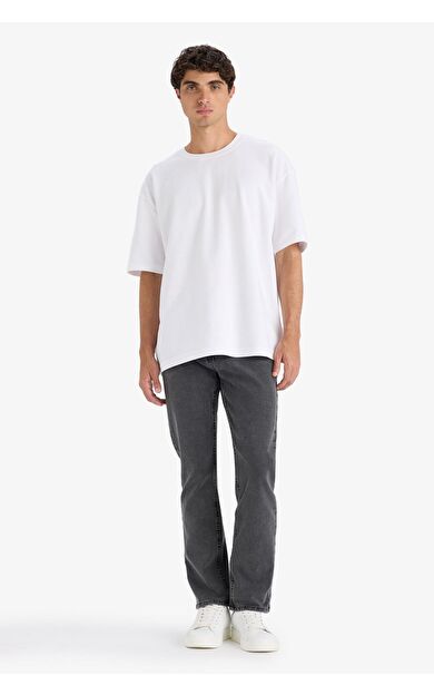 DeFacto Sergio Regular Fit Normal Bel Boru Paça Düz Paça Jean Pantolon F3586AX25AUNM36