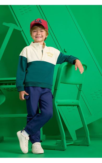 DeFacto Erkek Bebek Jogger Fit Esnek Bantlı Paça Gabardin Pantolon