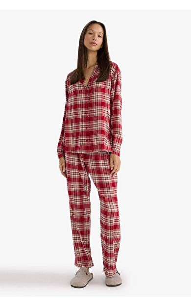 Fall in Love Regular Fit Uzun Boy Flanel Alt