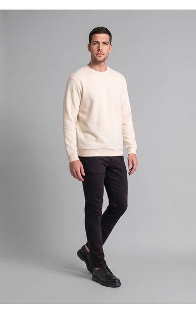 DeFacto Relax Fıt Bisiklet Yaka Polar Basic Sweatshirt