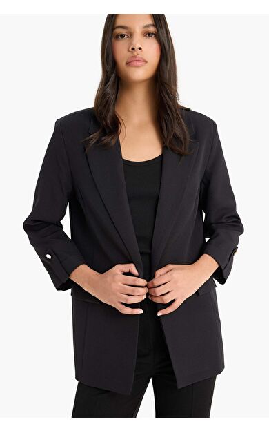 DeFacto Regular Fit Kare Yaka Blazer Ceket