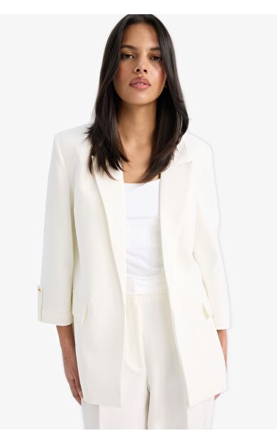 DeFacto Regular Fit Kare Yaka Blazer Ceket