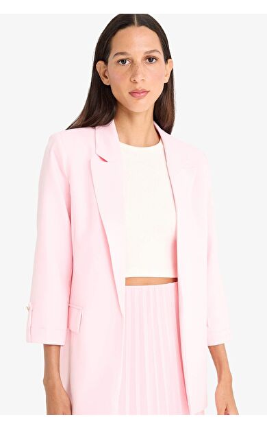 Regular Fit Kare Yaka Blazer Ceket