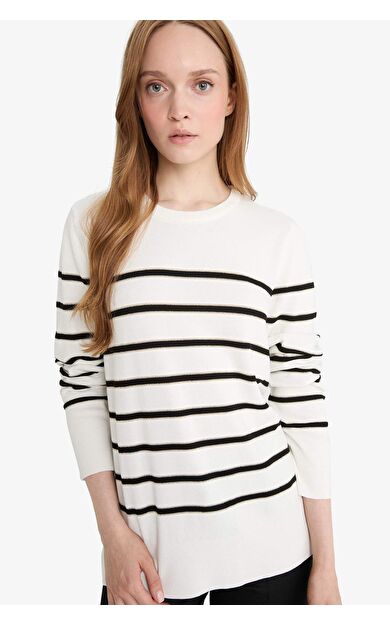 DeFacto Regular Fit Bisiklet Yaka Triko Kazak F3706AX25AUER105