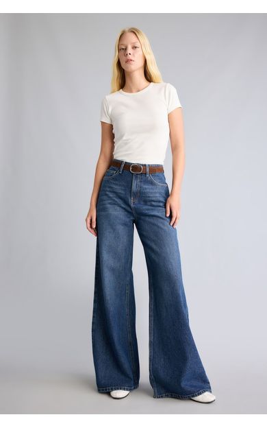 DeFacto Wide Leg Orta Bel Geniş Paça Jean Pantolon