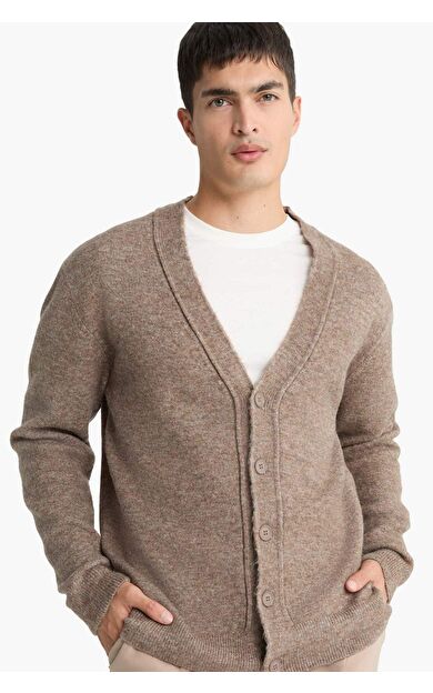 Relax Fit V Yaka Triko Hırka F3717AX25WNBN571