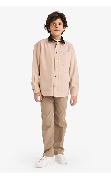 Erkek Çocuk Regular Fit Düz Paça Gabardin Pantolon