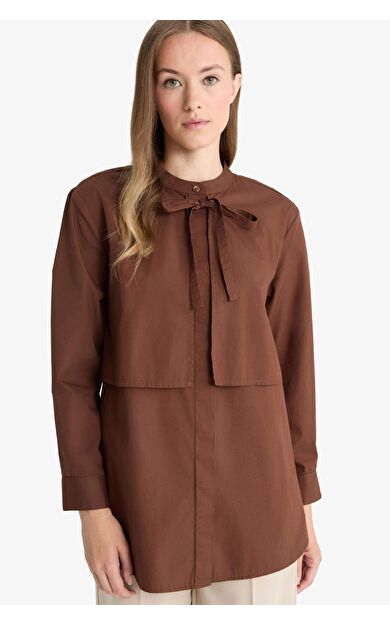 Relax Fit Poplin Uzun Kollu Tunik