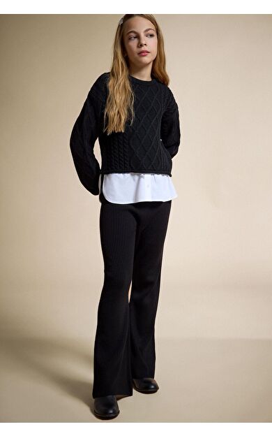 DeFacto Kız Çocuk Flare Fit Pantolon F3823A825WNBK81