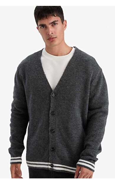 DeFacto Relax Fit V Yaka Triko Hırka F3832AX25WNAR4