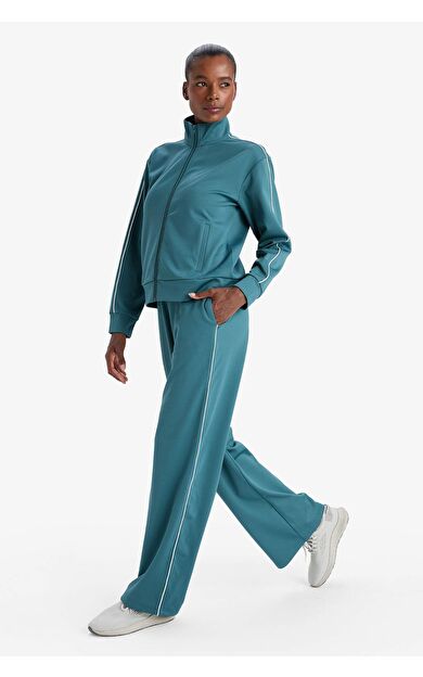 DeFacto DeFactoFit Wide Leg Cepli Geniş Paça Standart Boy Sporcu Pantolon F3846AX25AUGN387