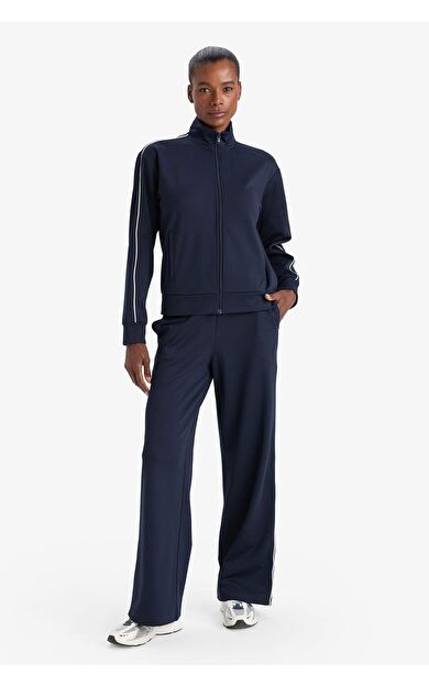 DeFacto DeFactoFit Wide Leg Cepli Geniş Paça Standart Boy Sporcu Pantolon F3846AX25AUNV253