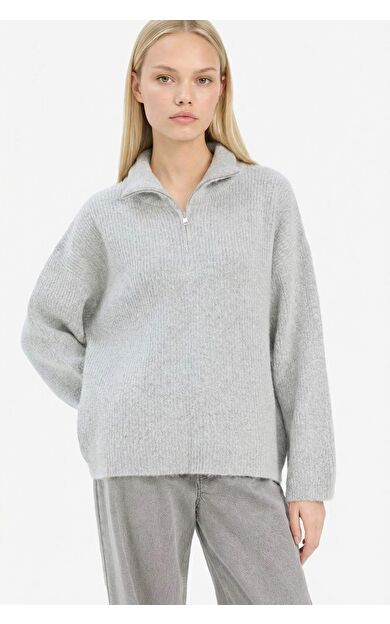 DeFacto Relax Fit Yarım Fermuarlı Triko Kazak