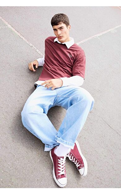 DeFacto Skater Fit Geniş Kalıp Yüksek Bel Geniş Paça Jean Pantolon F3925AX25SMNM39