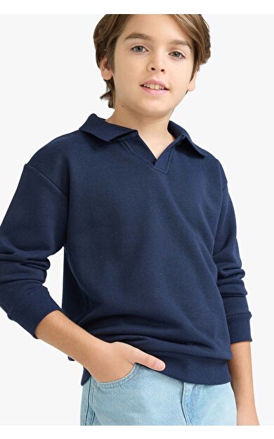 DeFacto Erkek Çocuk New Regular Fit Apaş Yaka Sweatshirt F3940A825AUNV135