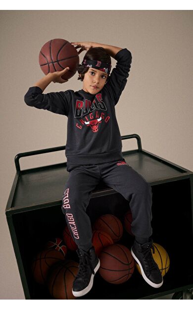 DeFacto Erkek Çocuk NBA Chicago Bulls Beli Lastikli Jogger Eşofman Altı