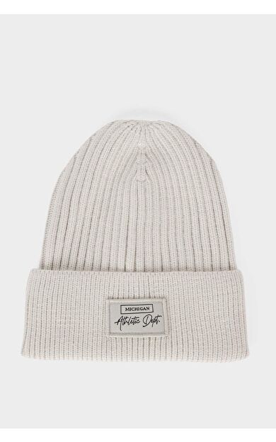 Erkek Etiket Baskılı İçi Polarlı Bere