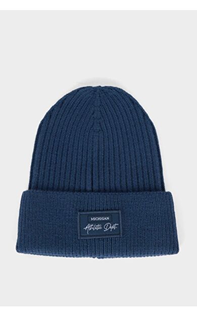 Erkek Etiket Baskılı İçi Polarlı Bere