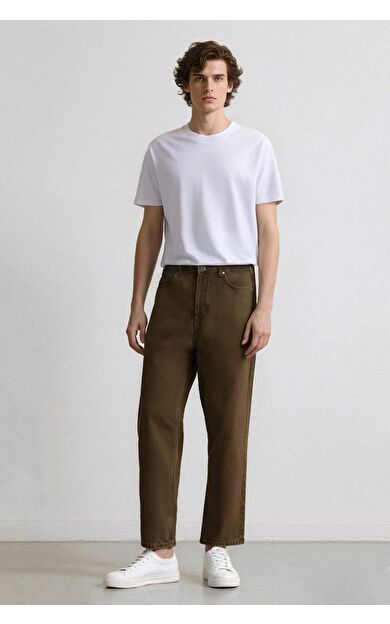 DeFacto %100 Pamuk Baggy Fit Düz Paça Pamuklu Pantolon