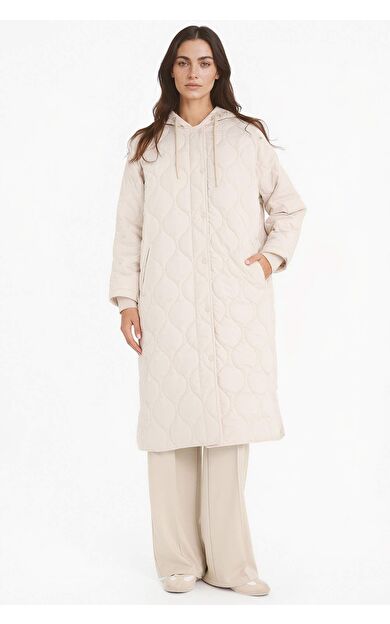 DeFacto Regular Fit Kapüşonlu Çıtçıtlı Cepli Kapitoneli Parka F4143AX25WNER128