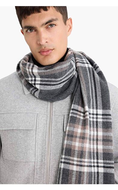 Erkek Kareli Dokuma Atkı