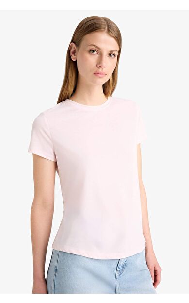 DeFacto Regular Fit Bisiklet Yaka Basic Düz Kısa Kollu Tişört F4213AXNSPN38