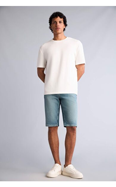 DeFacto Slım Fıt Jean Bermuda