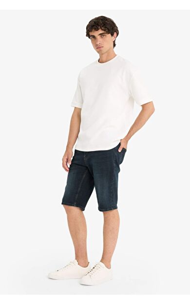 DeFacto Slim Fit Dar Kesim Jean Bermuda F4221AX25SMNM34