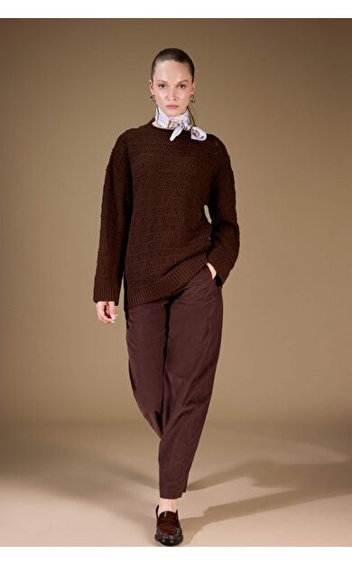 Baggy Fit Fitilli Kadife Pantolon