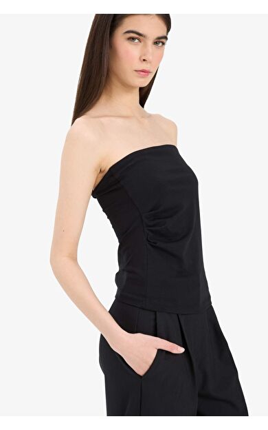 DeFacto Slim Fit Dar Kesim Straplez Bluz