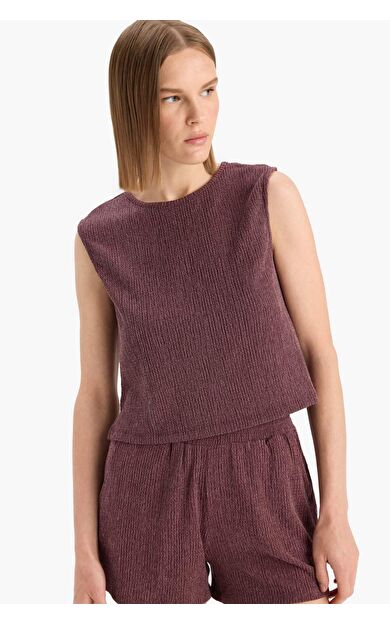 DeFacto Boxy Fit Bisiklet Yaka Bürümcük Atlet F4439AX25SMBR475