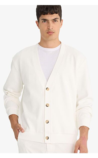 DeFacto V Yaka Düğmeli Hırka