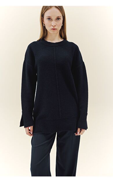 DeFacto Loose Fit Bisiklet Yaka Triko Tunik