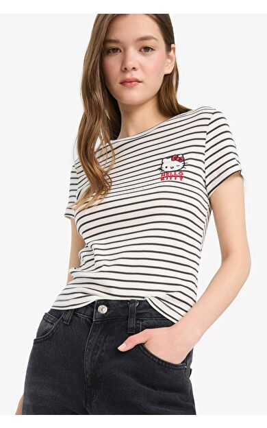 DeFacto Coool Hello Kitty Regular Fit Kısa Kollu Tişört F4566AX25SMWT32