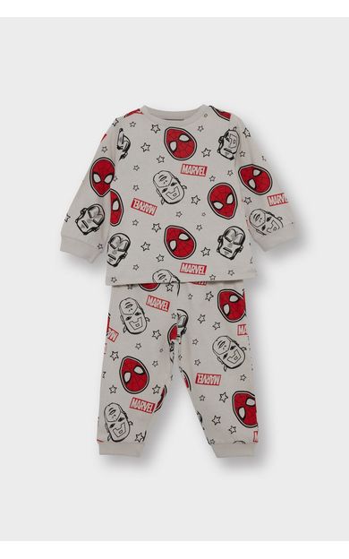 DeFacto Erkek Bebek Marvel Comics Pijama Takımı Penye Uzun Kollu Üst Uzun Alt