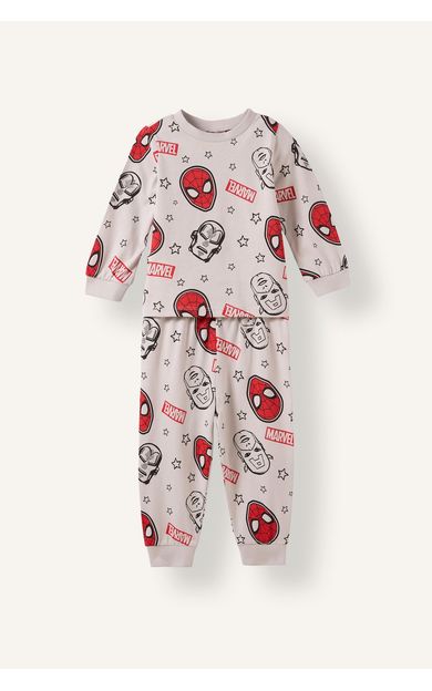 DeFacto %100 Pamuklu Marvel Lisanslı Beli Lastikli Pijama Takımı Erkek Bebek