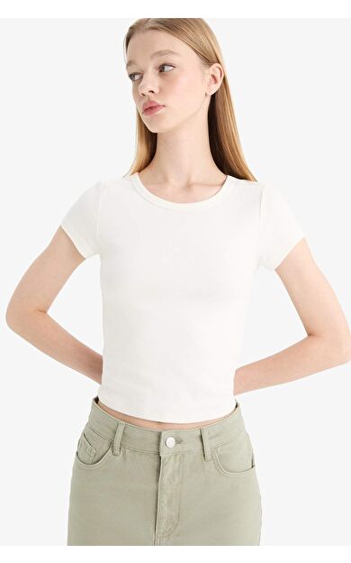 Coool Fitted Ribana Kısa Kollu Tişört F4609AXNSWT32