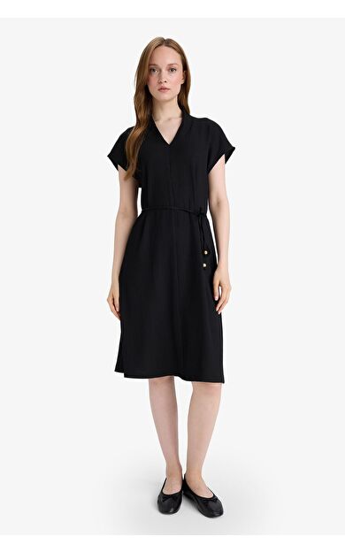 DeFacto Regular Fit V Yaka Elbise